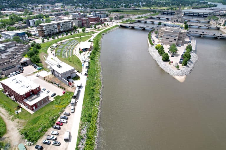 2022 HRG-IA-CedarRapids-FloodMitigation-Construction-Drone(23)