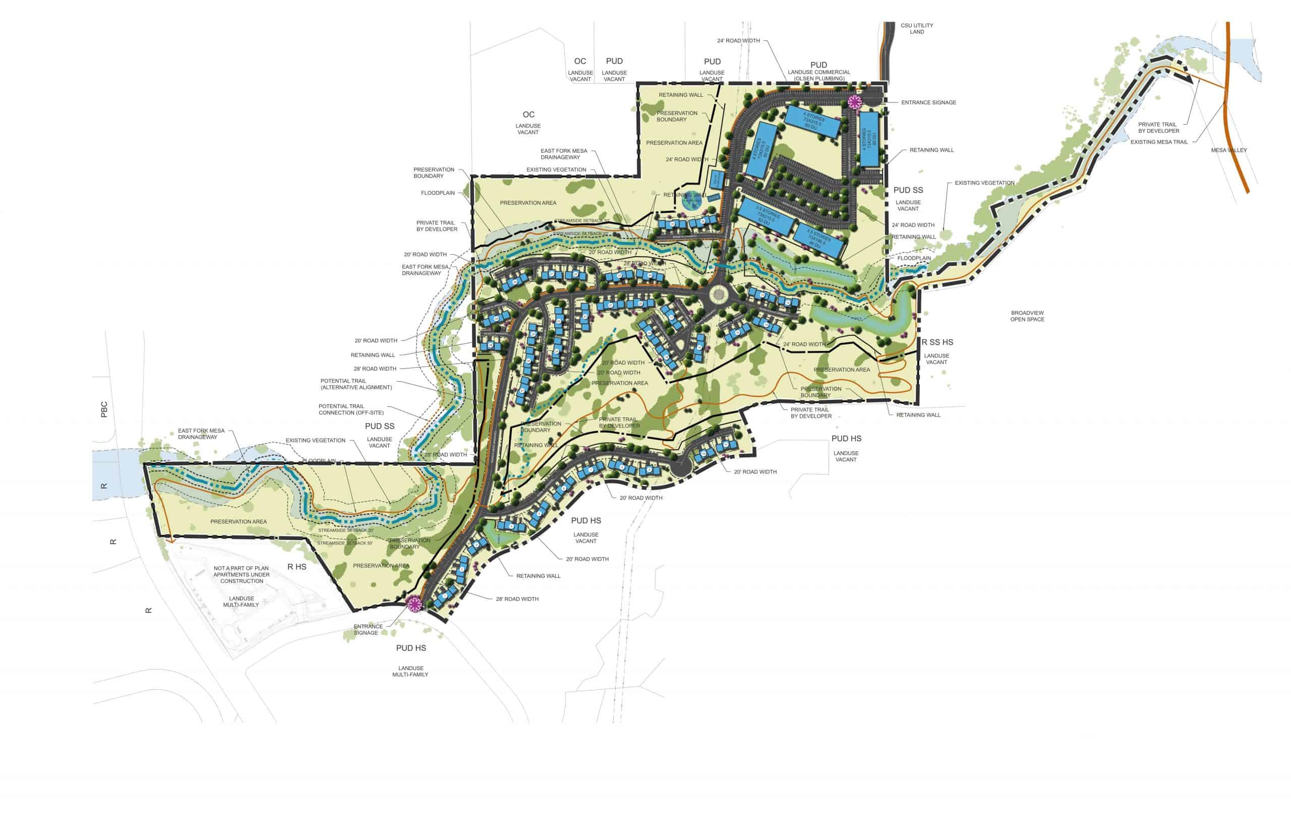 site development The preserve of mesa Creek