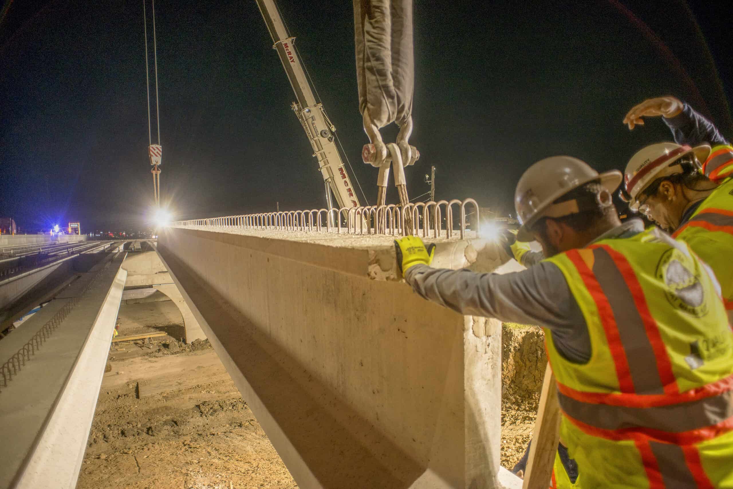 Construction of 288 & 518 Overpass in Brazoria County, Texas.