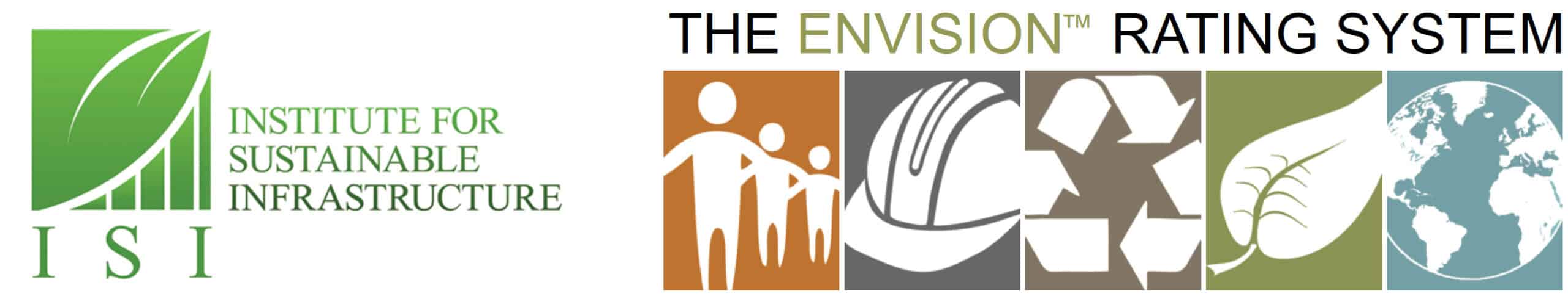 Building Community Resilience - ISI logo with Envision Rating System model
