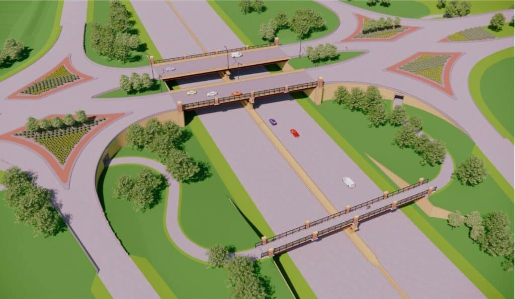 Coralville Diverging Diamond Interchange