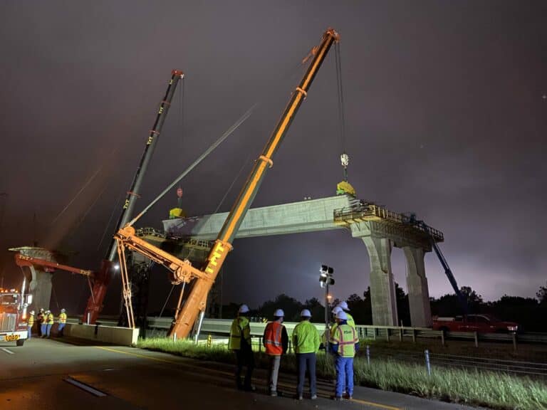 bridge construction along tollway