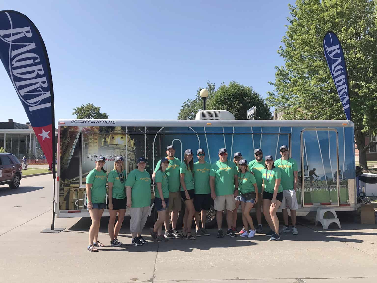 RAGBRAI volunteers from our Des Moines office