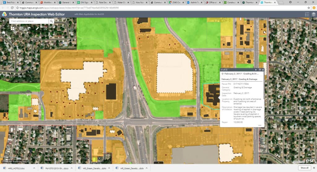 ArcGIS map – Property Maintenance Code Compliance Inspection Program