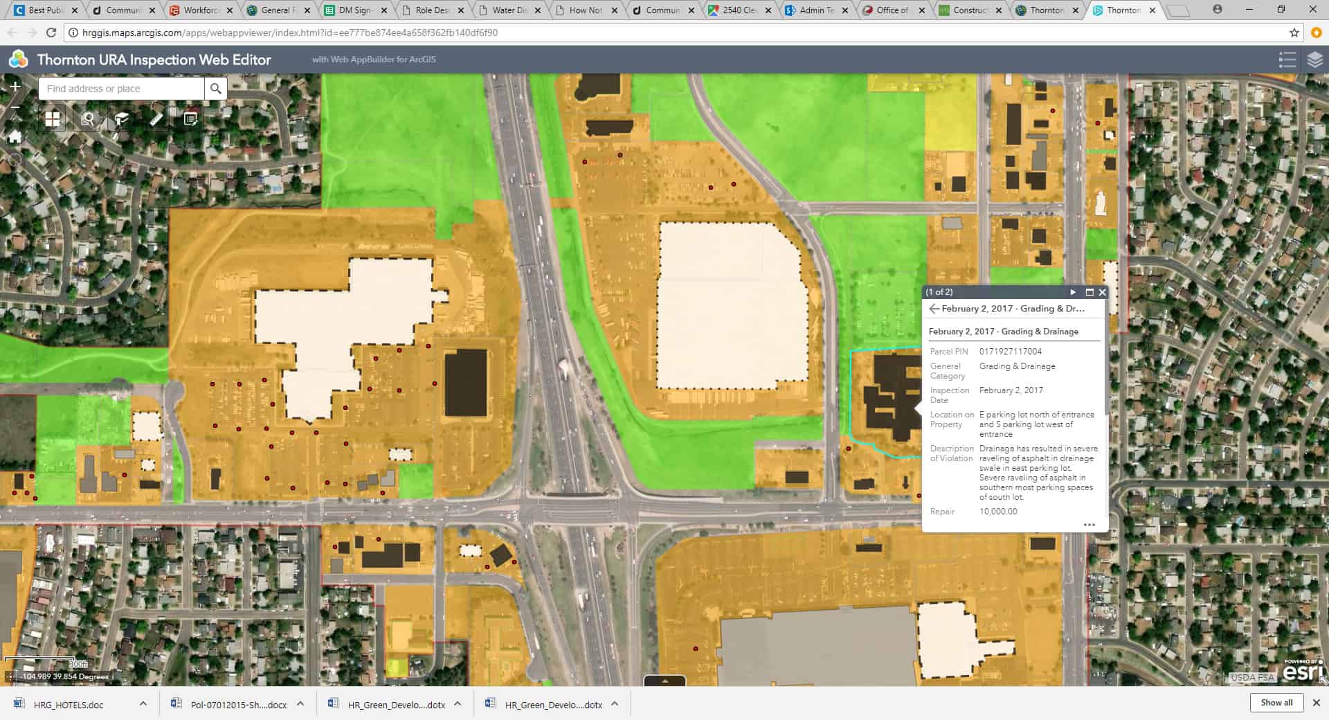 ArcGIS map – Property Maintenance Code Compliance Inspection Program