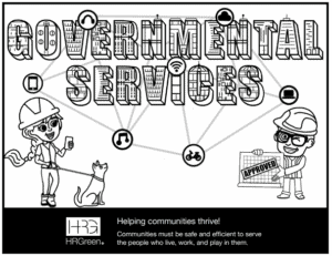 Governmental services coloring page.