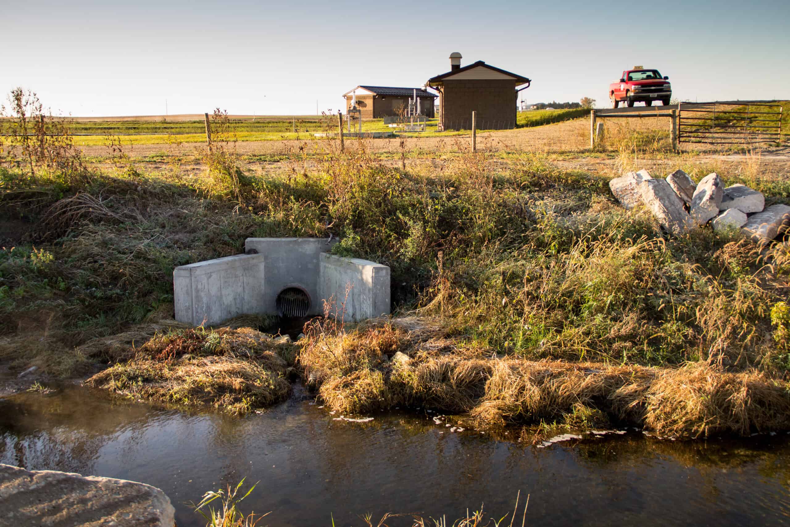 The treated wastewater from the facility discharges to Little Bear Creek.