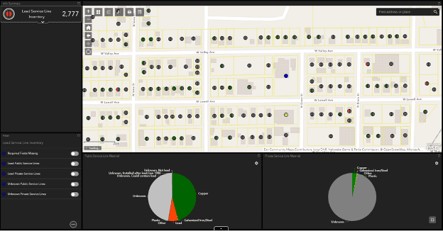 HR Green Lead Service Inventories Map