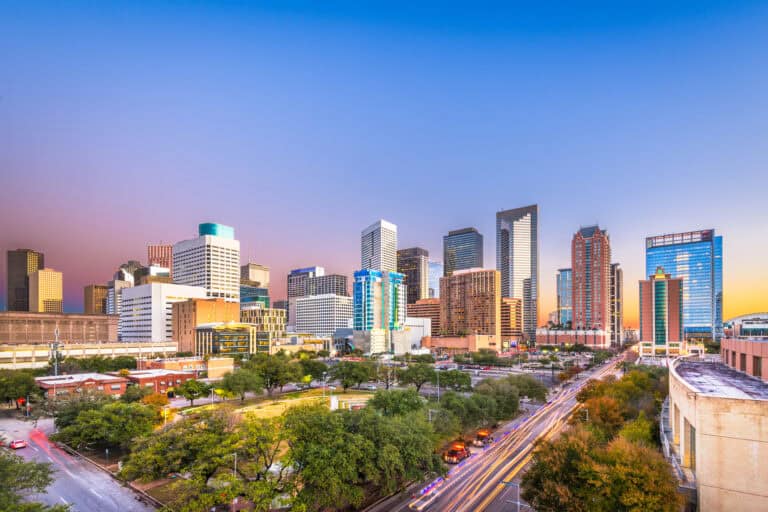 Downtown skyline of Houston Texas