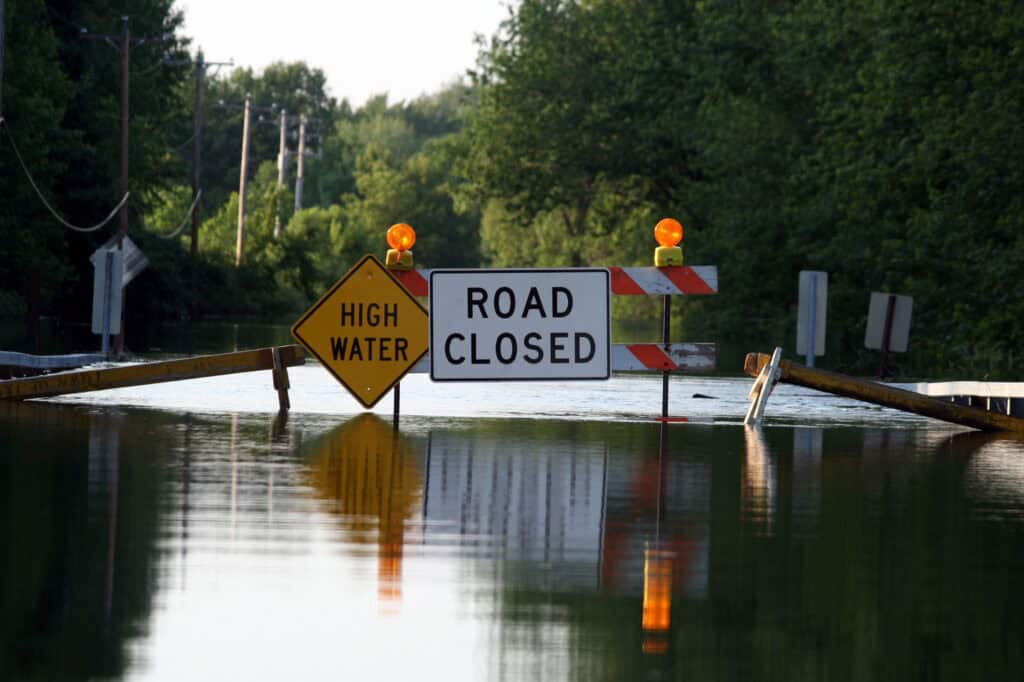 Severe storms created flooded roadways; HR Green engineers mobilized to provide support.