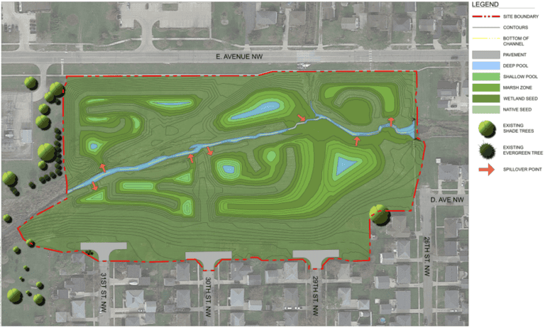 E Ave Wetland Rendering